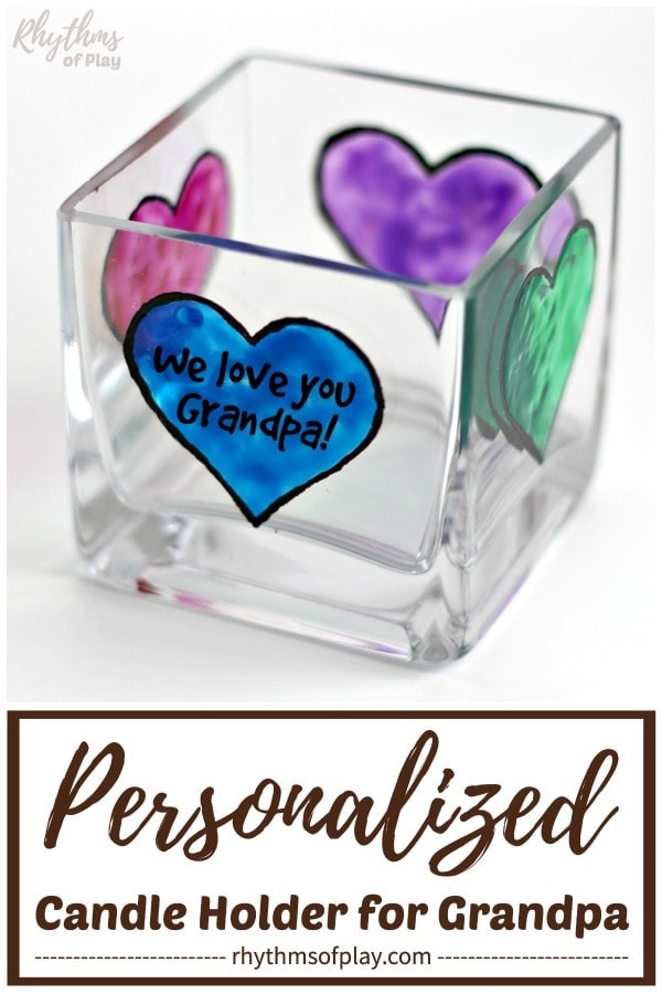 personalized candle holder for granddad