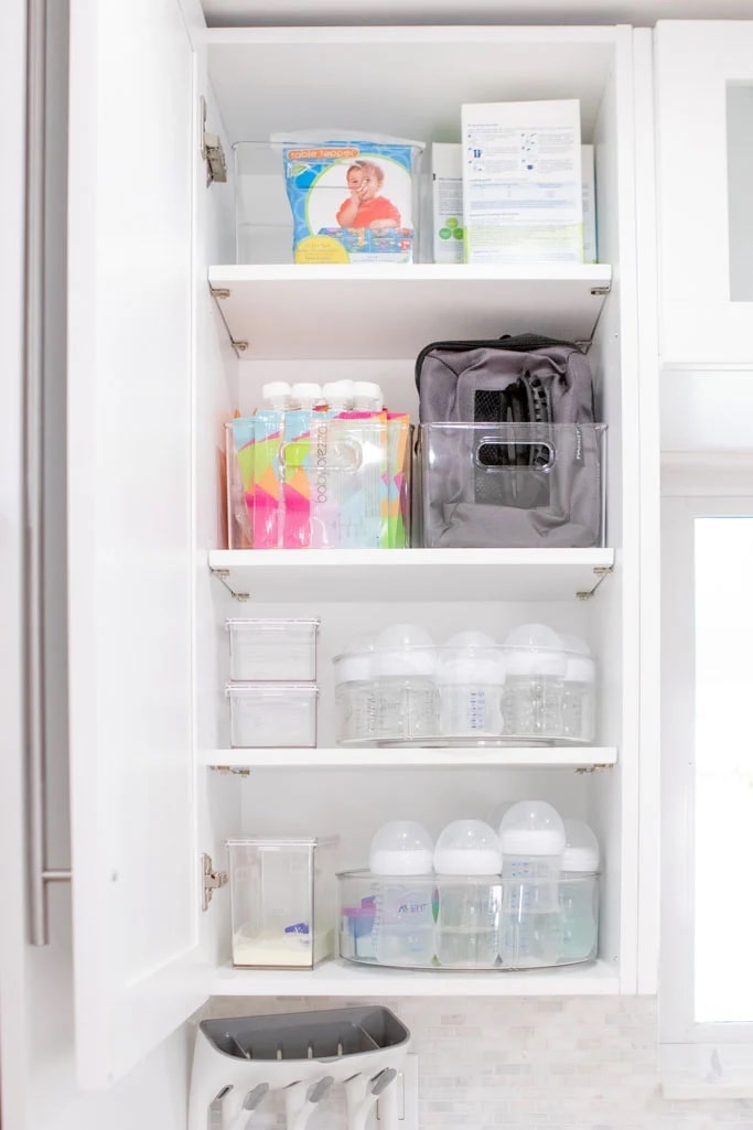 how to organize kitchen cabinets by storing baby stuff all in one cabinet