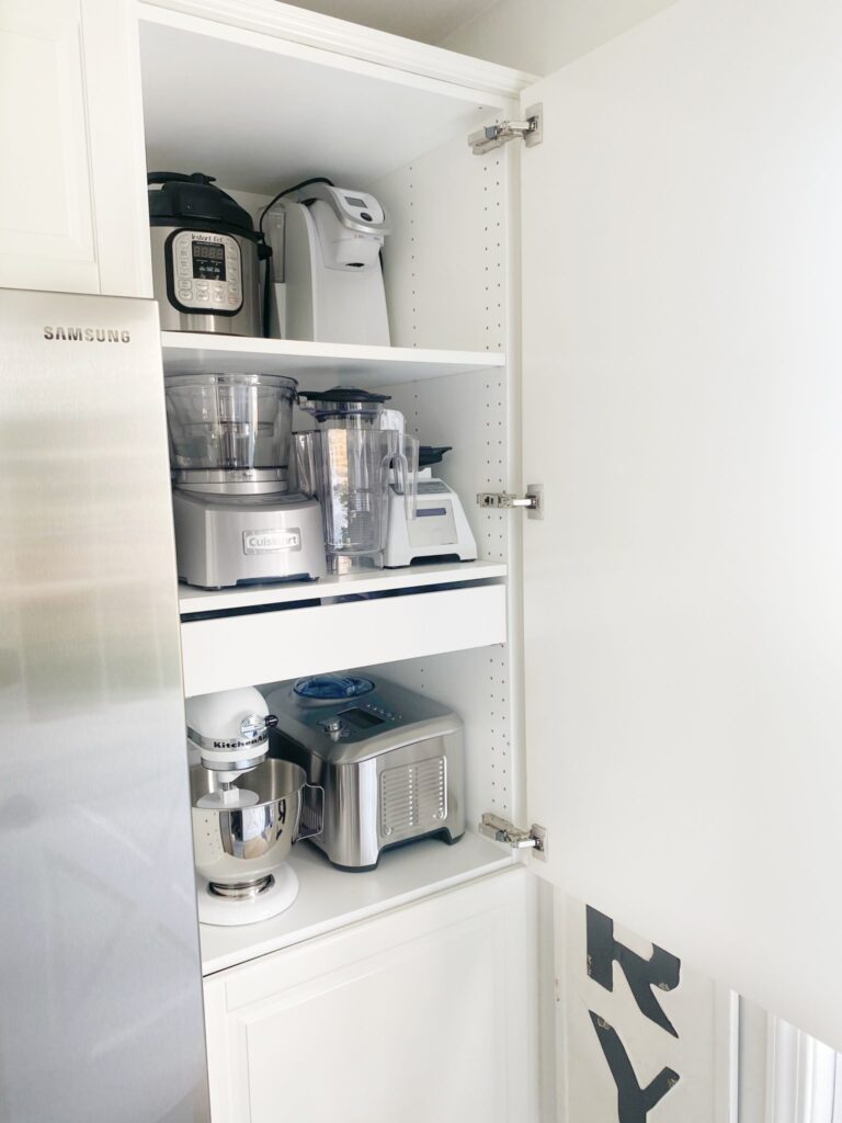 appliance cabinet for kitchen organization