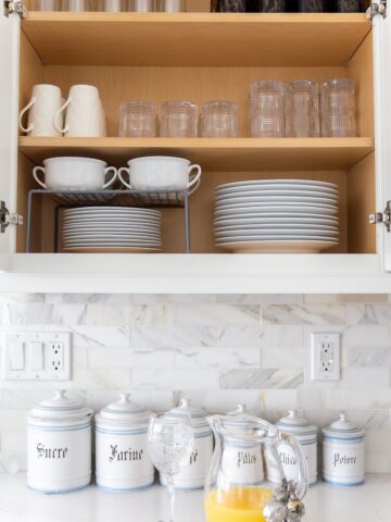 streamlined white dishes for how to organize kitchen cabinets