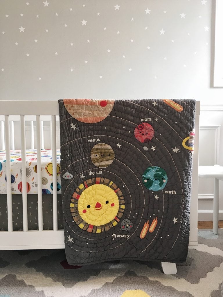 outer space themed nursery