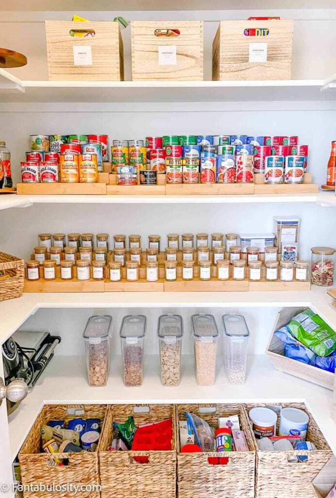 tiered shelving kitchen pantry organizers 