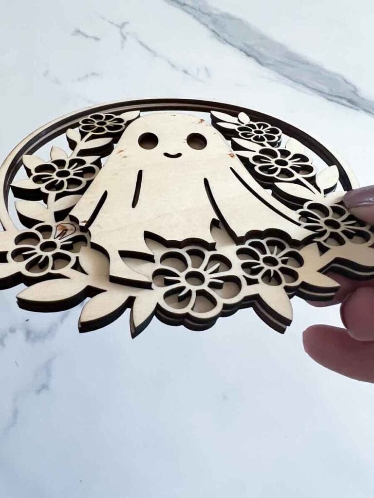 Ghost cut from a laser cutter.