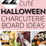 pinterest collage for 22 halloween charcuterie board round up
