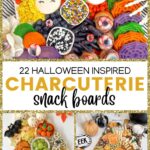 halloween charcuterie snack boards pin