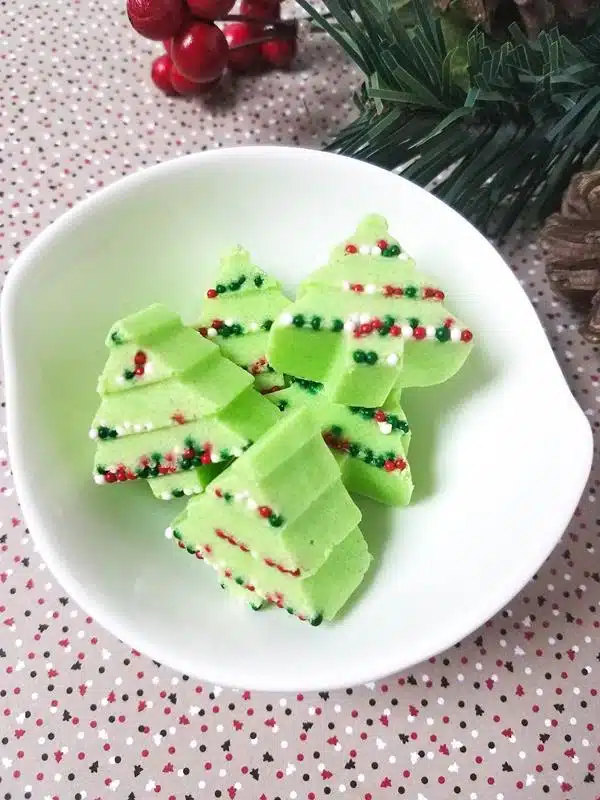 Christmas tree sugar scrub bars