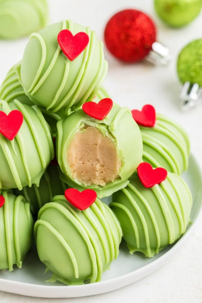 bright green Grinch themed truffle recipe