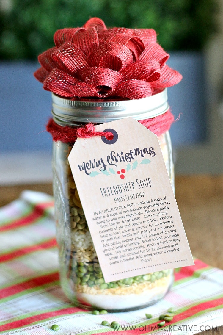DIY Christmas gift ideas - Friendship Soup in a Jar