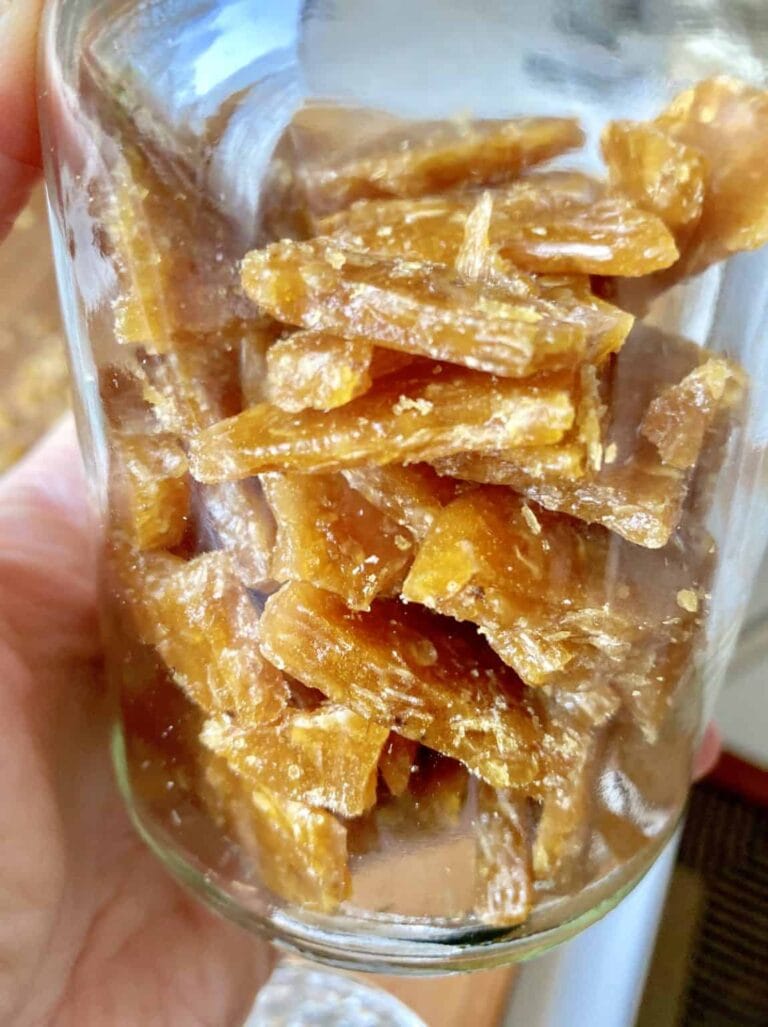 homemade oat brittle close up