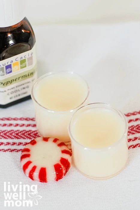 peppermint lip balm for a DIY christmas gift