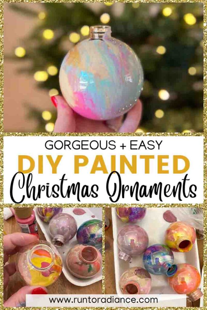diy painted ornaments pinterest collage