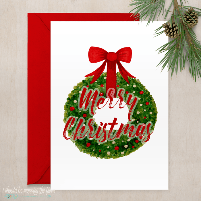 merry christmas wreath design