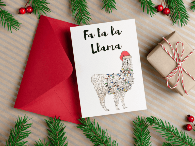 Fa La La Llama card