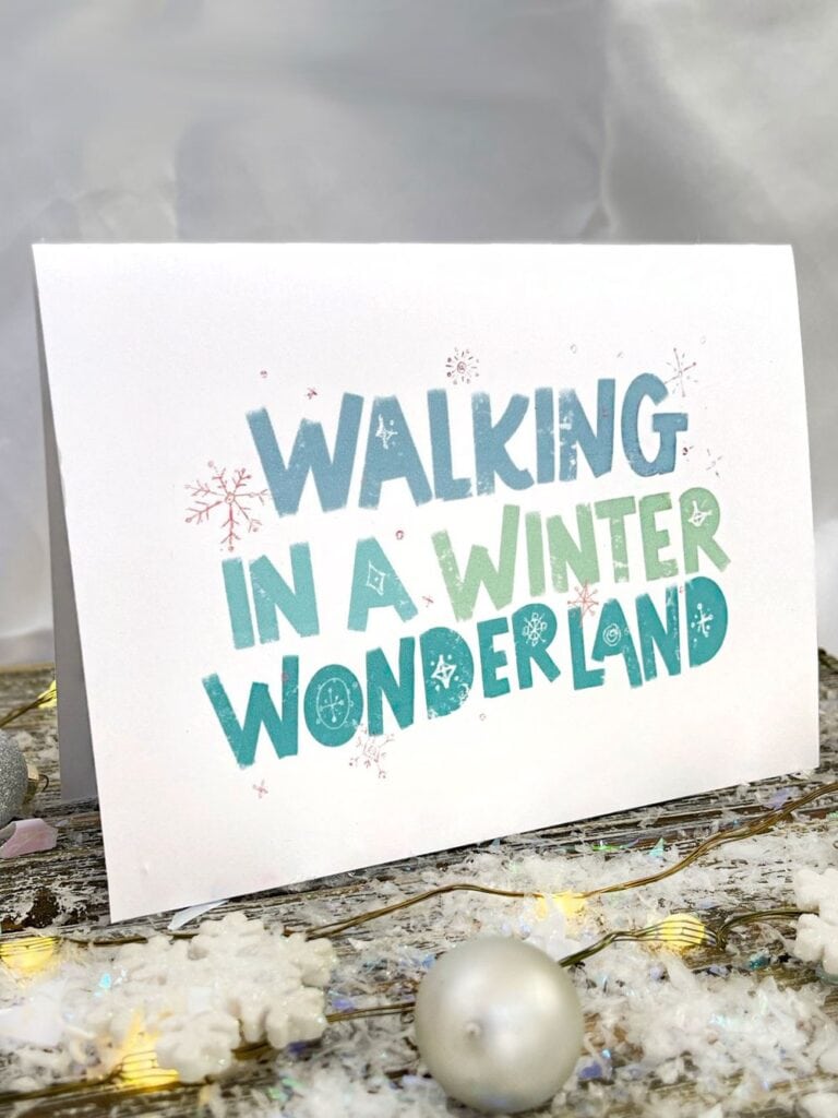 winter wonderland blue hued printable