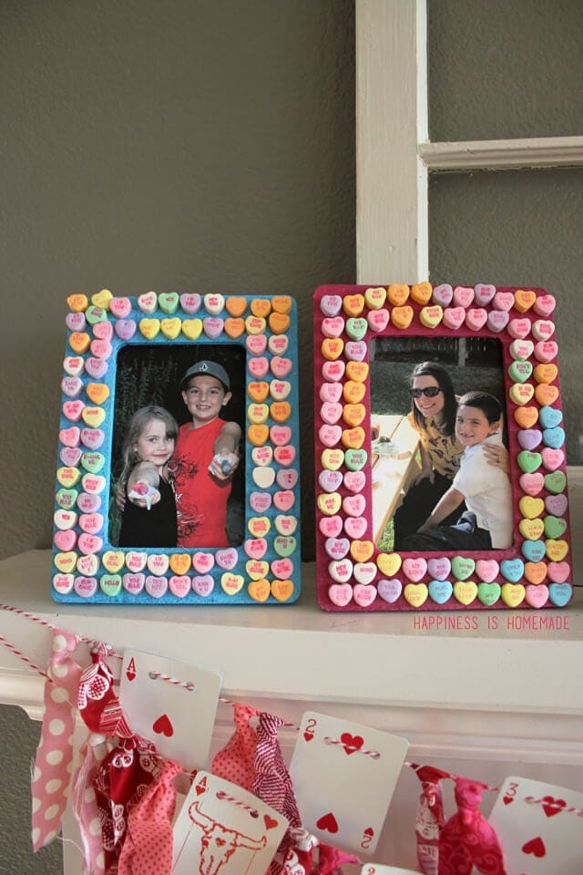 conversation heart frame DIY