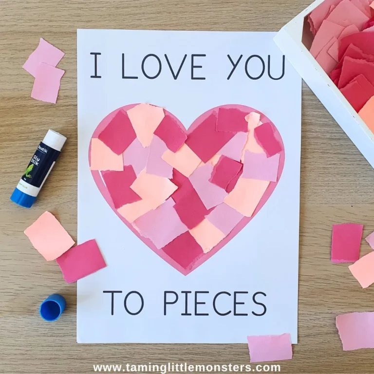 construction paper pieces valentine