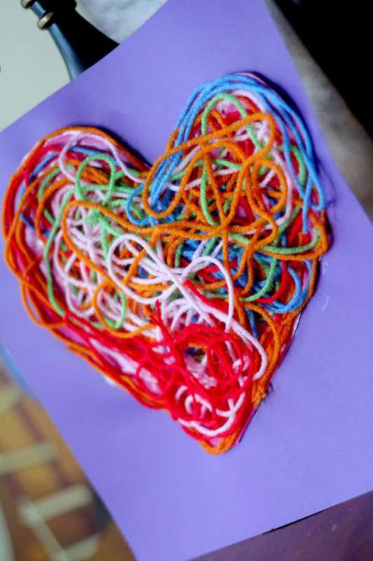 string heart craft for preschoolers