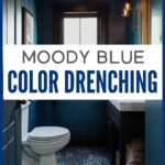 moody blue color drenching pinterest image