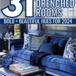 Navy blue painted room pin.