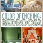 color drenching bedroom collage