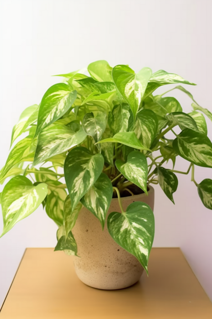 Pothos plant on a table