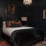 romantic black bedroom design