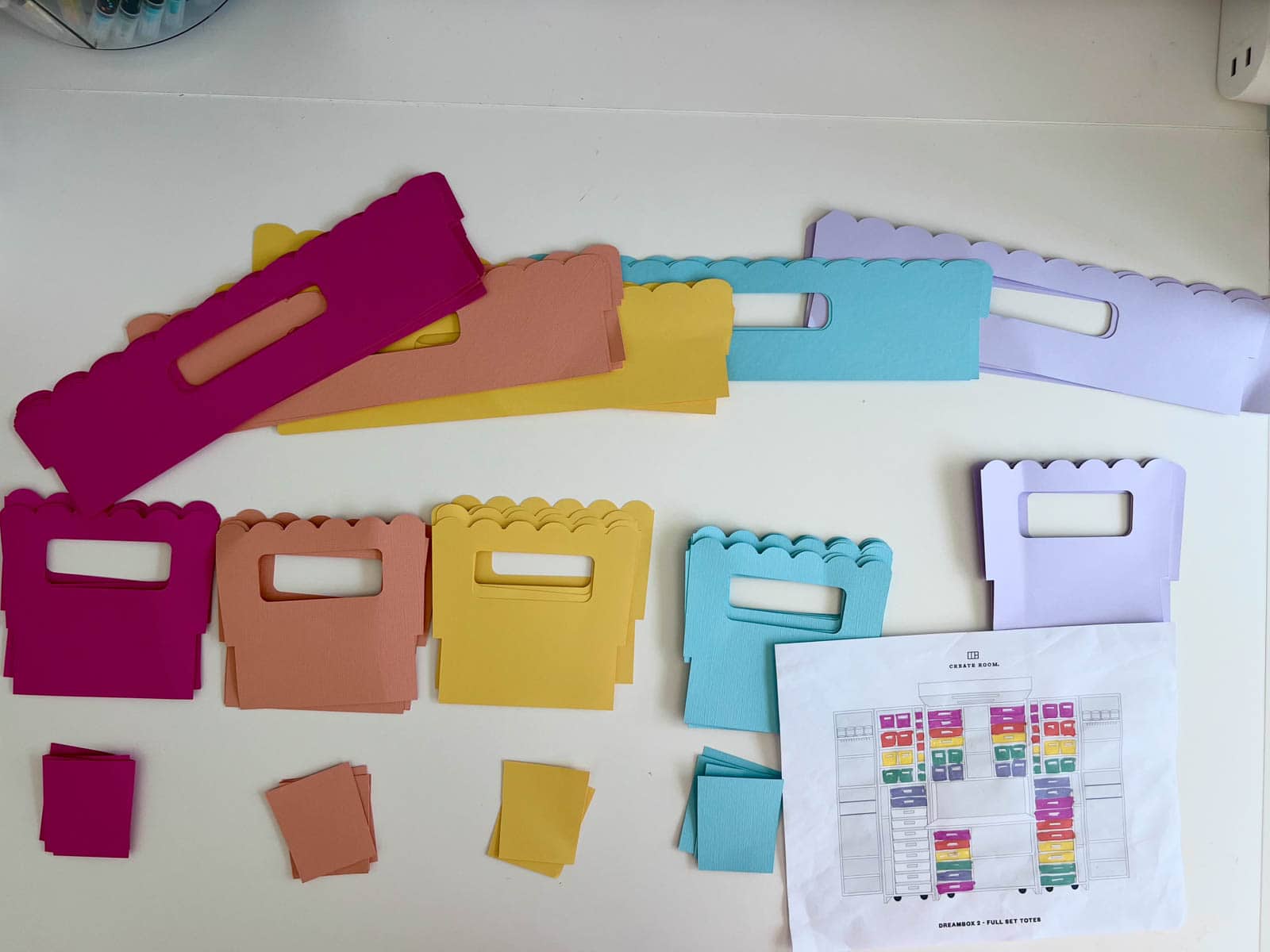 assorted labels for interior totes