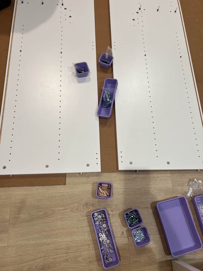 putting together the base of the Dream Box