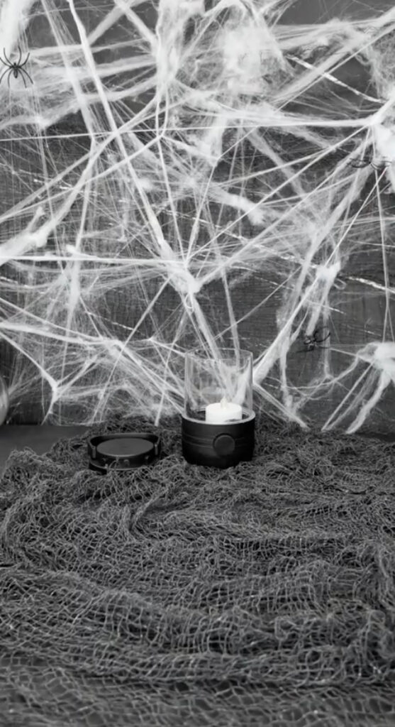 adding tea light to mini lantern