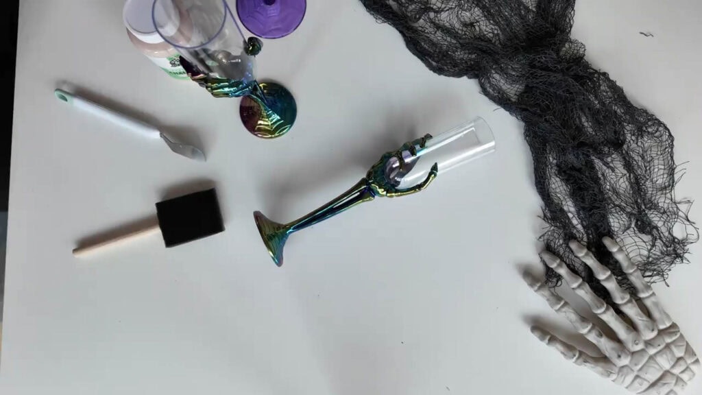 skinny skeleton cup decor