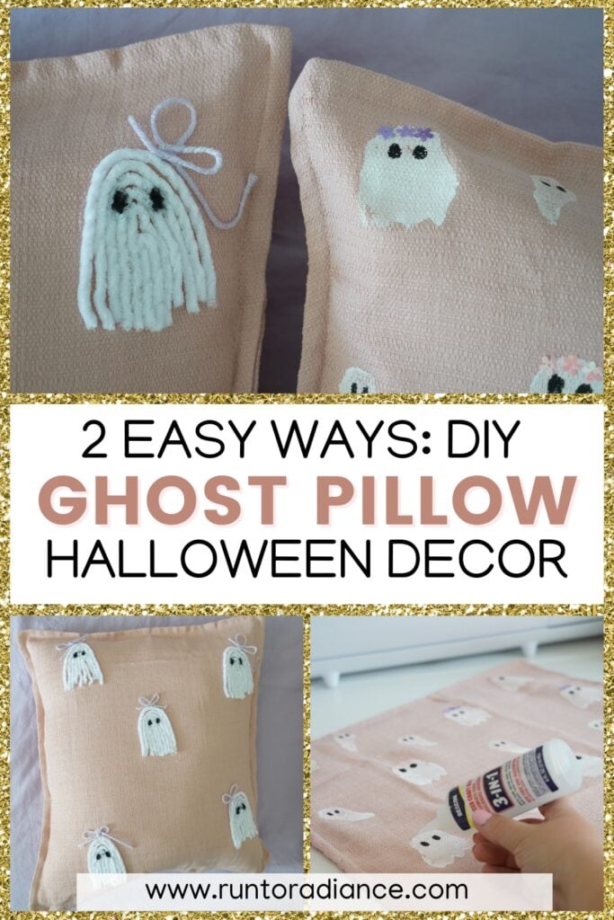 2 easy ways - halloween ghost pillows