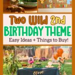 two wild 2nd birthday theme collage