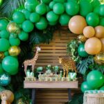 jungle animal balloons and decor
