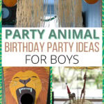 paty animal birthday party ideas for boys collage