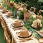 safari themed table set up