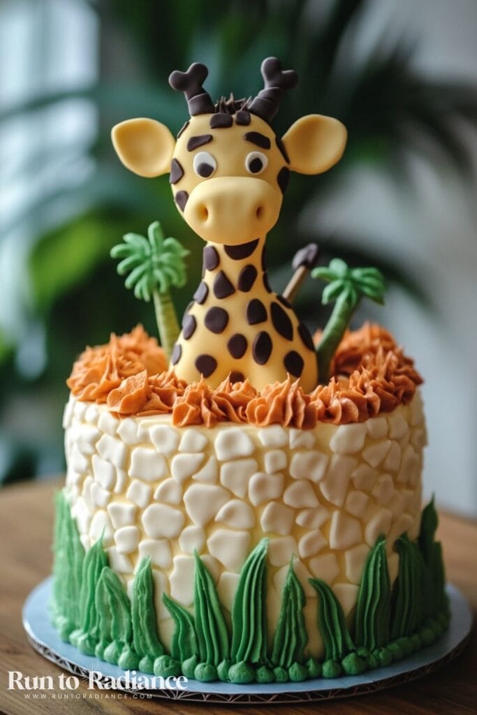 giraffe birthday cake