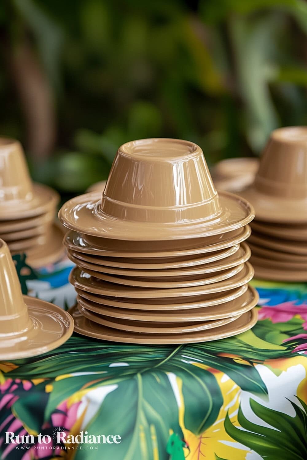 stack of safari hats