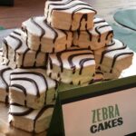 zebra cakes stacked on a plate
