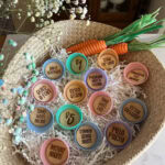 wood tokens in plastic eggs