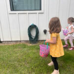 kids hunting easter eggs