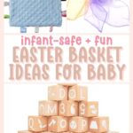 infant safe easter basket ideas pin
