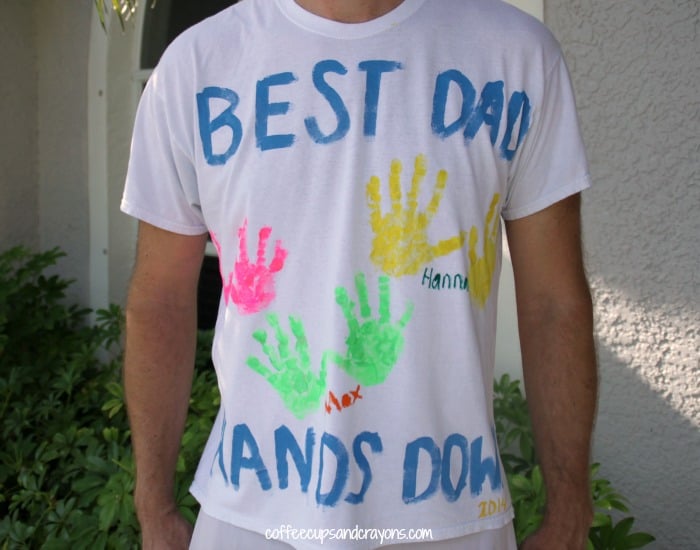 diy hand painted tshirt for dad 