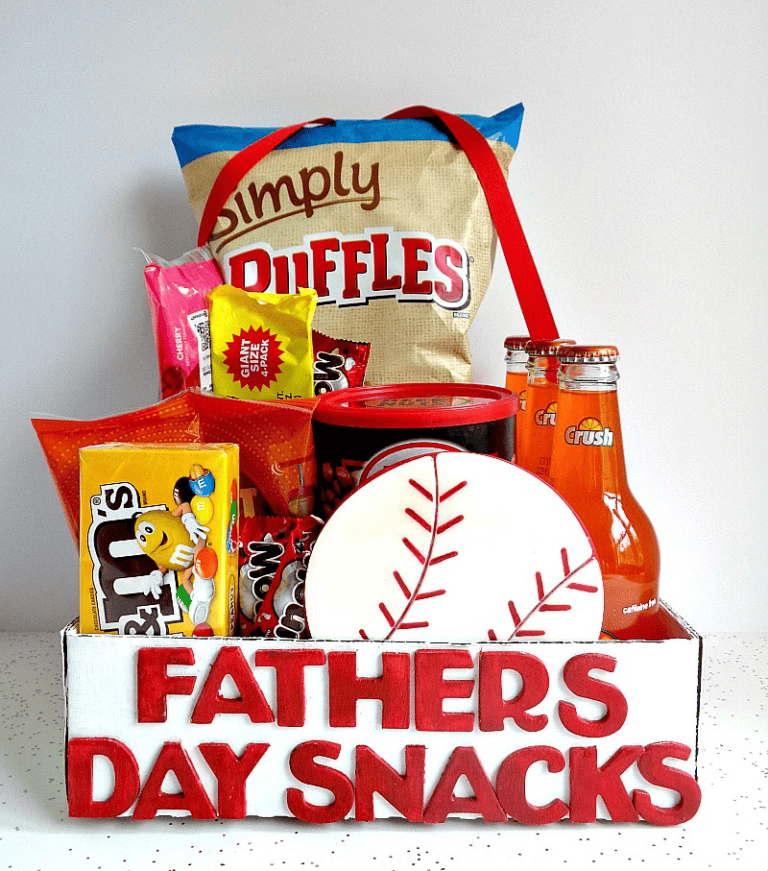 ballpark snack gift basket DIY