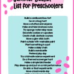 summer bucket list for preschoolers