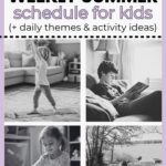 screen free summer schedule collage