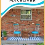 diy front porch concrete makeover pin