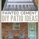painted cement diy patio ideas pin
