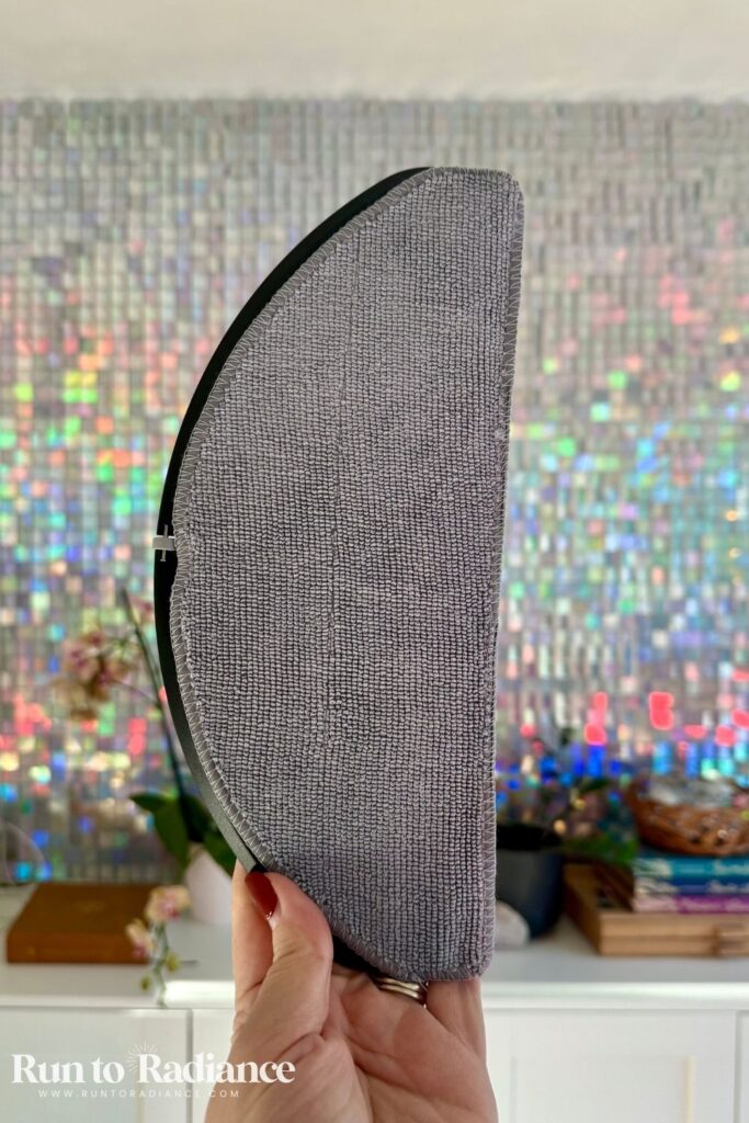 Roborock Q7 L5 mop module with reusable microfiber pad attached.