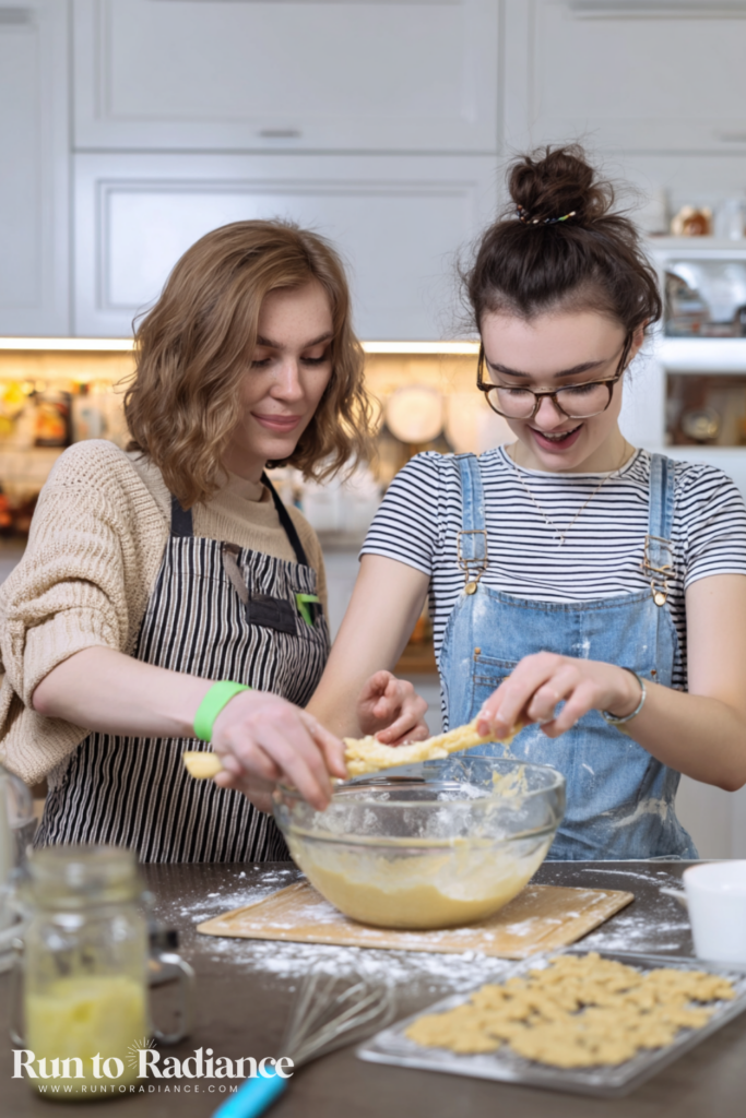 teens baking together as a summer activity