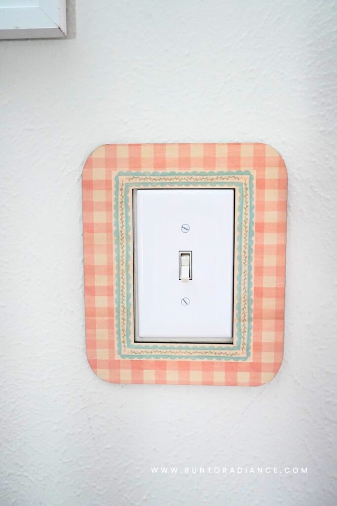 Handmade lightswitch cover made with xtool M2